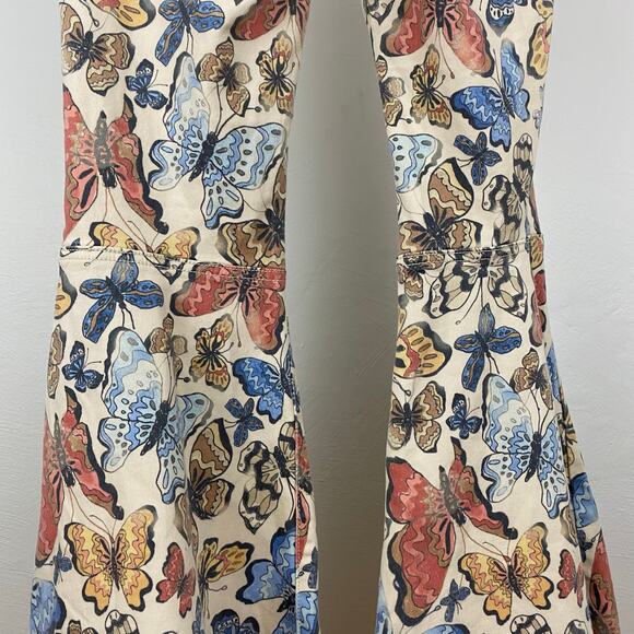 We The Free - Free People Just Float On Printed Flare Jeans - Bright Combo - 27 - Picture 9 of 11